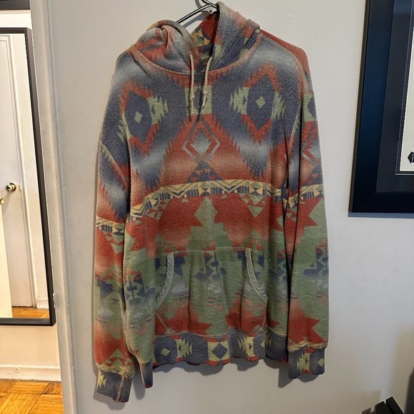 Polo Aztec Fleece Hoodie Men's XL - Picture 1 of 4